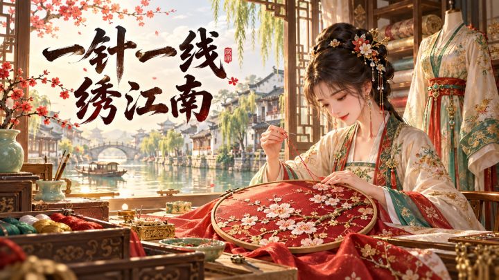 一针一线绣江南 封面