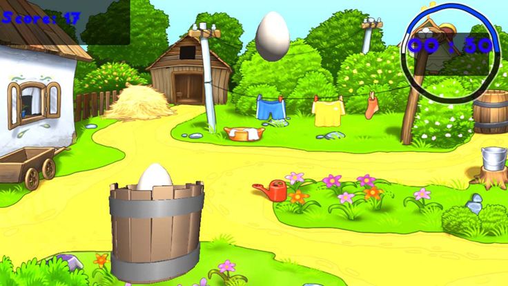 Golden Farm Egg Cather Rescue Free:Angry Chicken游戏截图