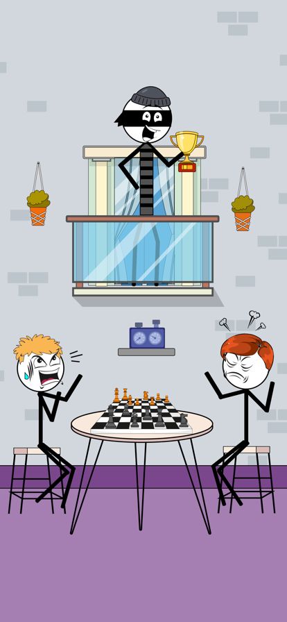 火柴人和 强盗 脑 谜游戏截图