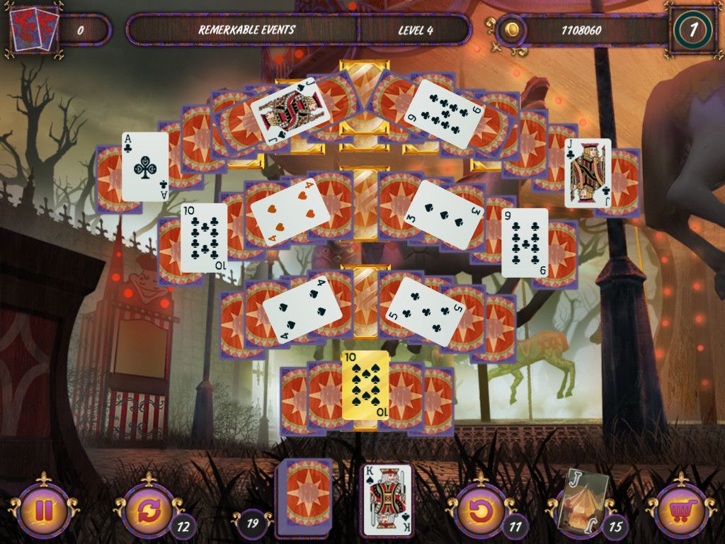 Dark Solitaire. Mystical Circus游戏截图
