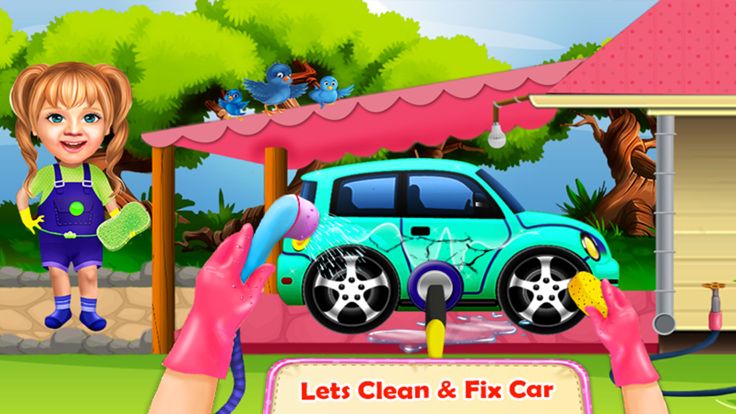 可爱的小女孩房子清理游戏截图