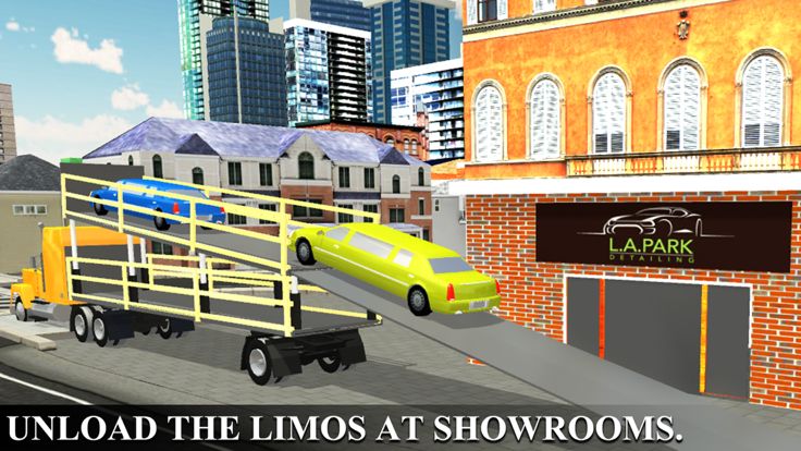 豪华轿车或卡车转运模拟器 - 汽车运输游戏截图