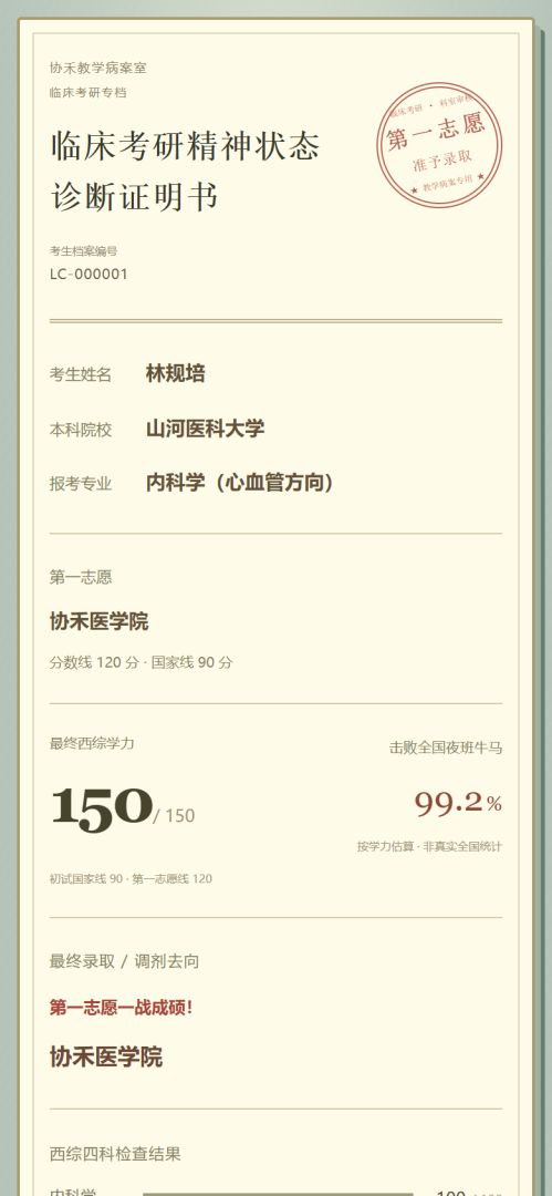 医学考研模拟器游戏截图