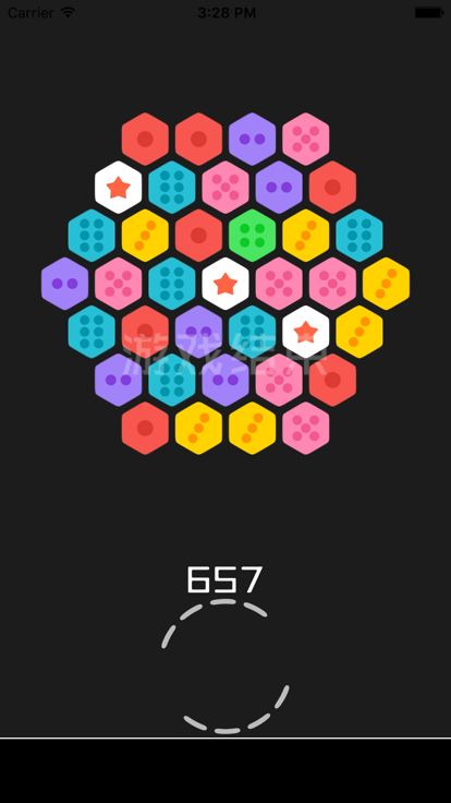 六角碎片合成 - 比较简单的消除游戏游戏截图