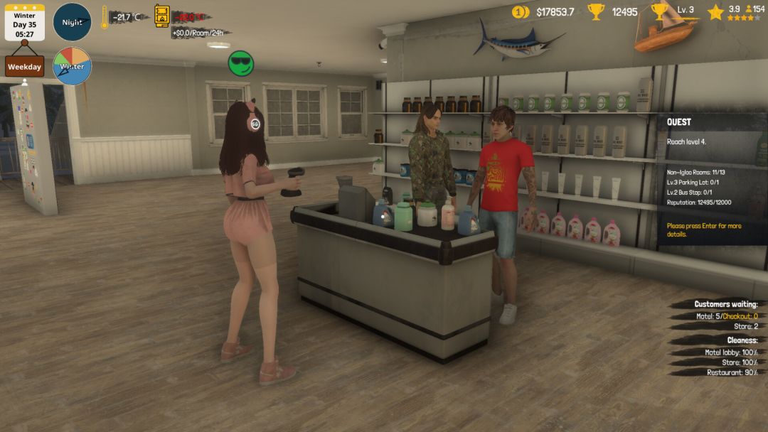 北极汽车旅馆模拟器游戏截图