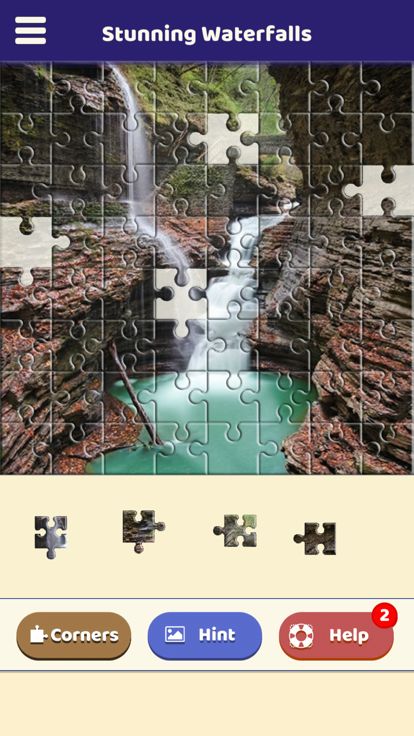 Stunning Waterfalls Puzzle游戏截图