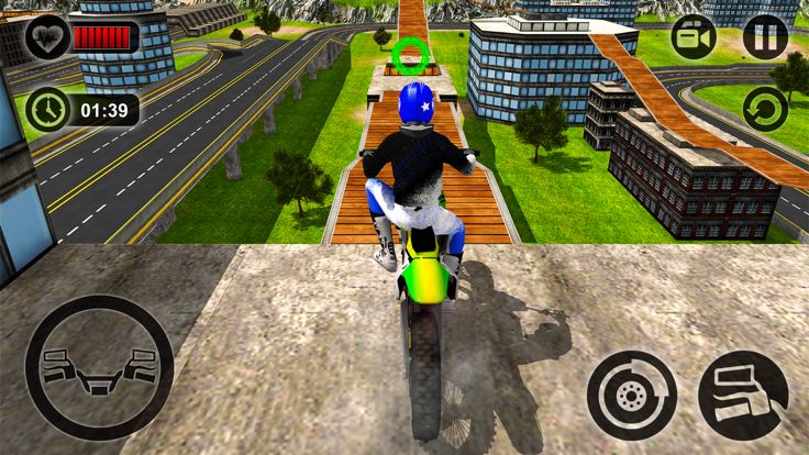 Rooftop Motorbike Rider - Furious Stunts Driving游戏截图