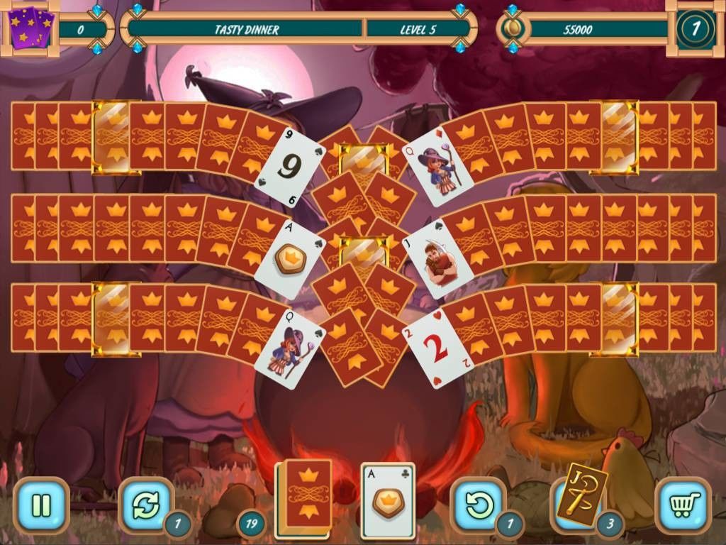 Sweet Solitaire. School Witch 2游戏截图