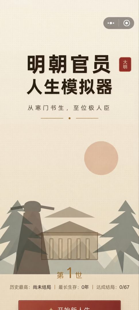 明朝官员人生模拟器游戏截图
