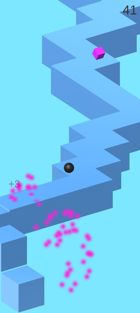 拐弯的小球游戏截图