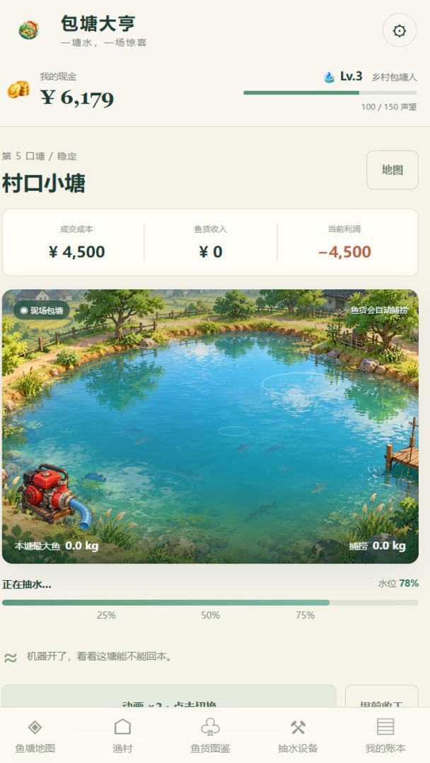 鱼塘承包模拟器:从荒野水坑到尼斯湖传奇游戏截图