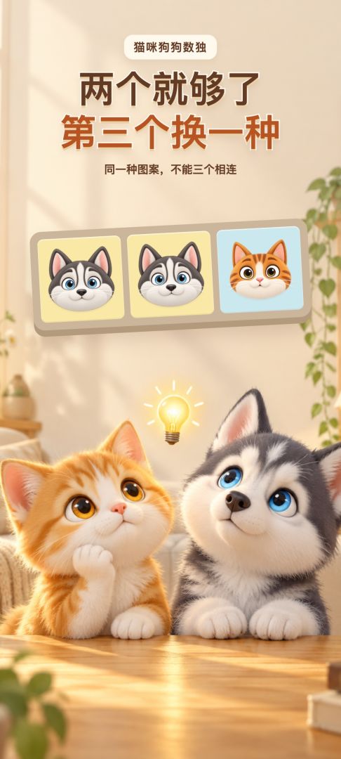 猫咪狗狗数独游戏截图