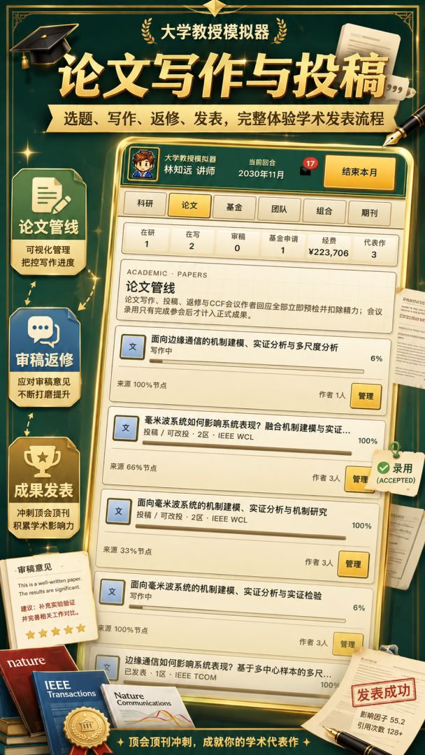 大学教授模拟器游戏截图