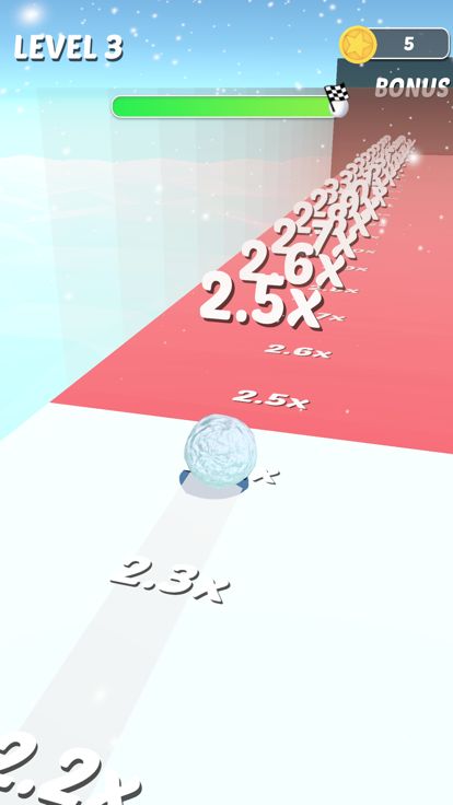 Snow Bridge Ice Race Ball Game游戏截图