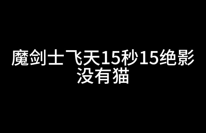 晶核魔剑士飞天15秒15绝影，没有猫截图