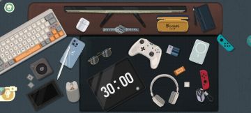 桌面收纳（别忘记键盘要记得安装键帽）