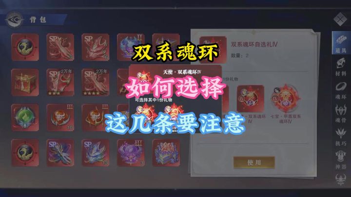 双系魂环如何选择这几条千万要注意截图