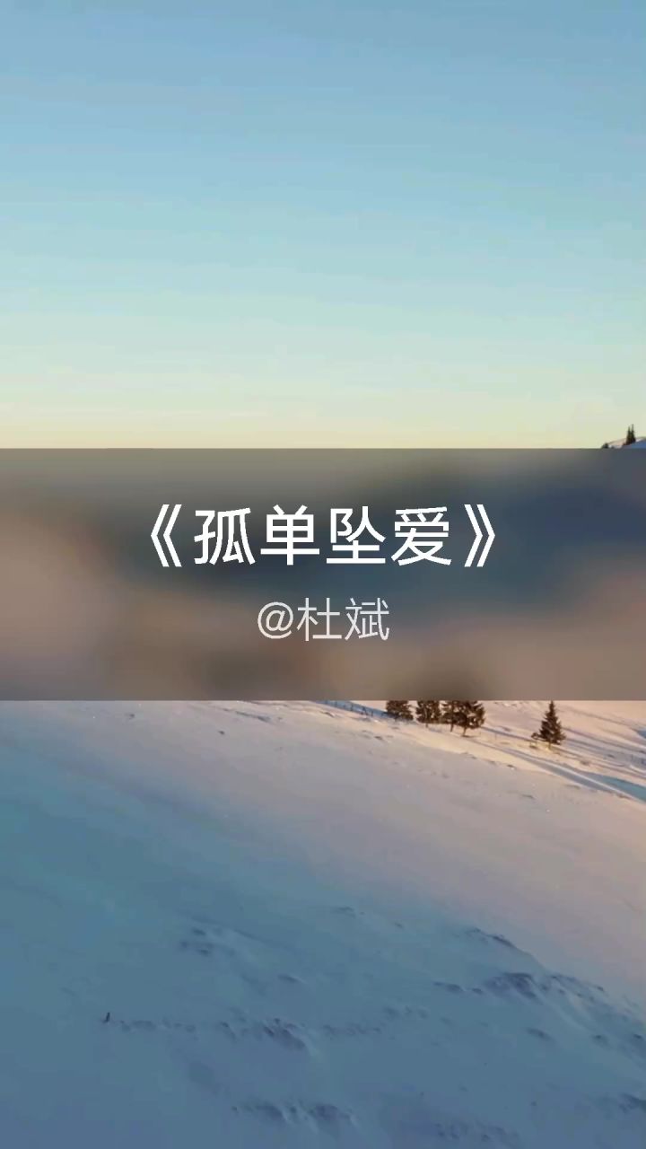 孤单坠爱创作者杜斌截图