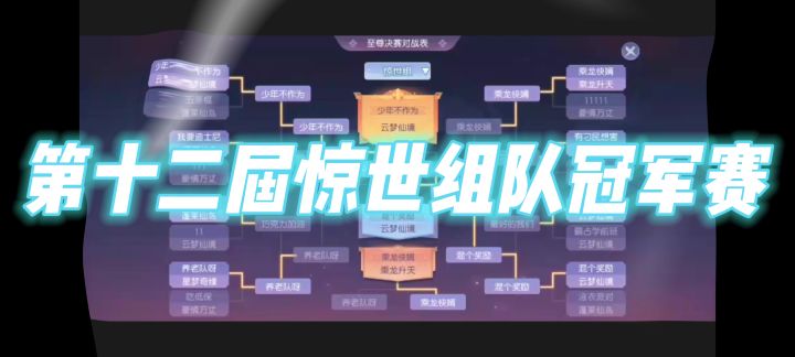 【服战解说】第十二届惊世组队冠军赛截图