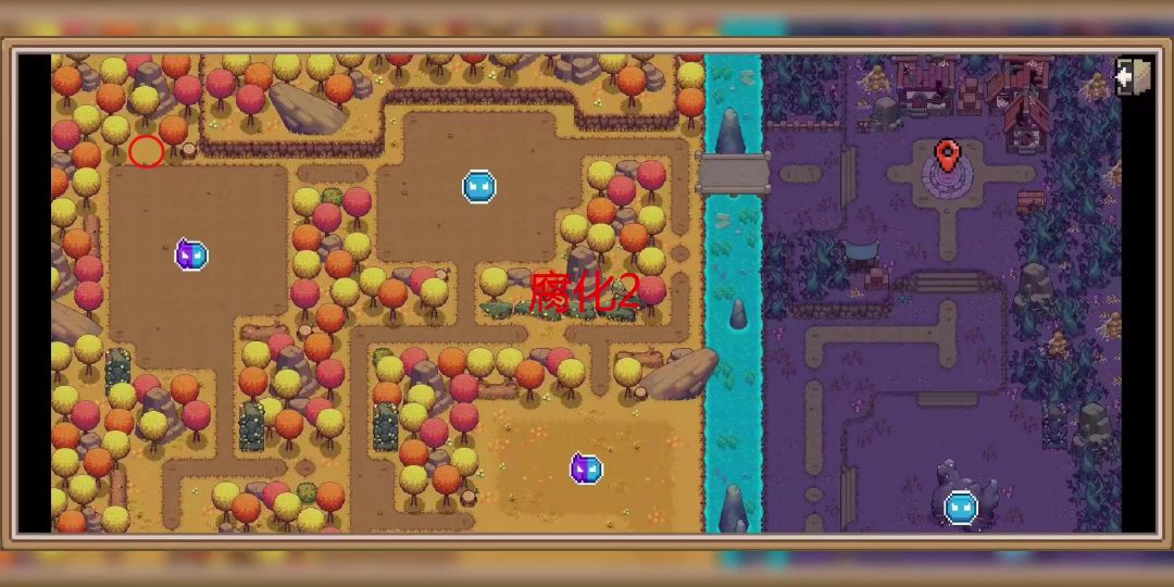 我的勇者混沌地牢所有宝箱位置，备注:标⭕处为入口截图