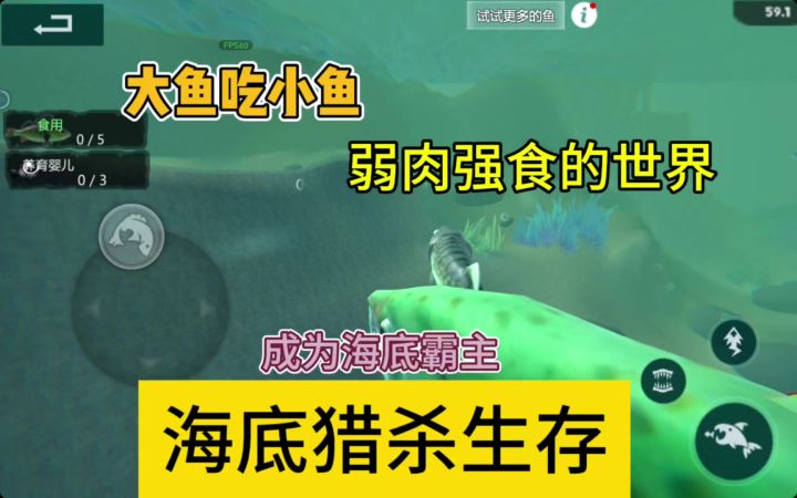 化身为一条小鱼在海里生存下去,小心别被吃了。截图