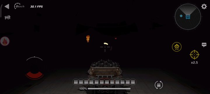这波也是玩到了训练场黑夜模式。截图
