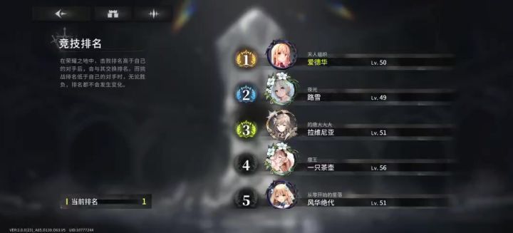 开服玩家的竞技场截图