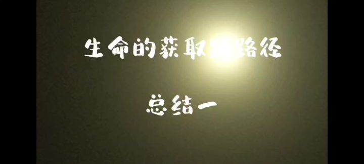 生命的获取路径总结一截图
