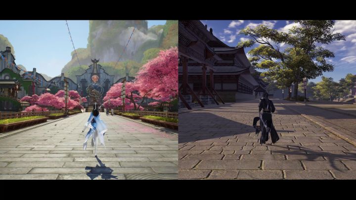 诛仙世界VS天刀城镇画面截图