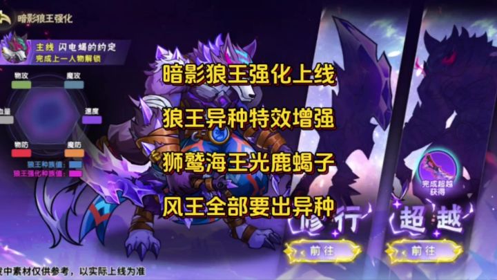 西普大陆手游暗影狼王强化，白狼王异种加强特效，翡翠圣龙登场。截图