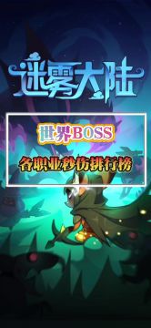 世界BOSS各职业秒伤排行榜