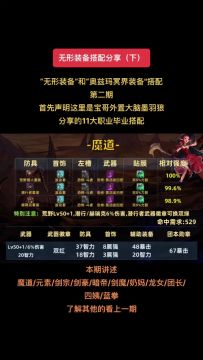 贴膜版本各职业搭配强度（下），快来抄作业