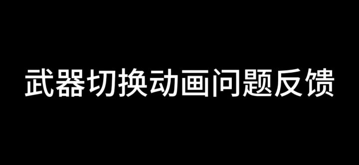 武器切换动画问题截图