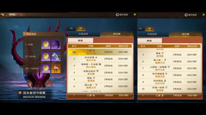 塔瑞斯世界S1赛季60级深渊之瞳挑战竞速3分18秒截图