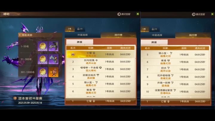 塔瑞斯世界S1赛季60级暗焰魔神挑战竞速4分25秒单T单N截图