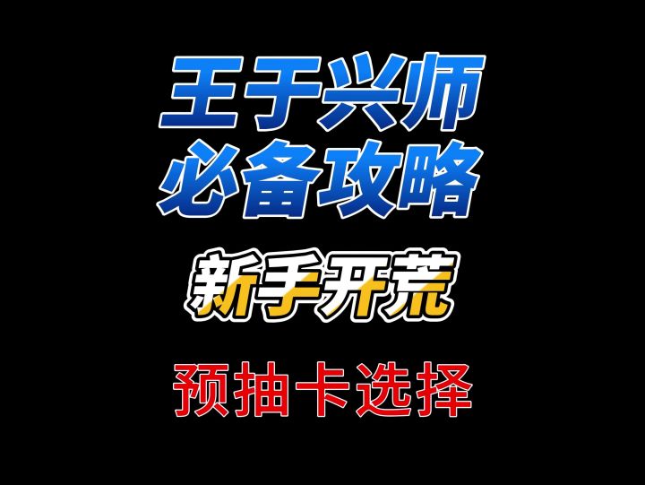 王于兴师预抽卡选择攻略截图