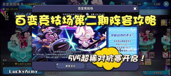 【饼干人王国】百变竞技场第二期阵容推荐截图
