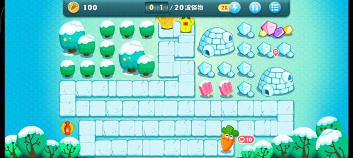 保卫萝卜 冬季03 金萝卜 道具全清截图