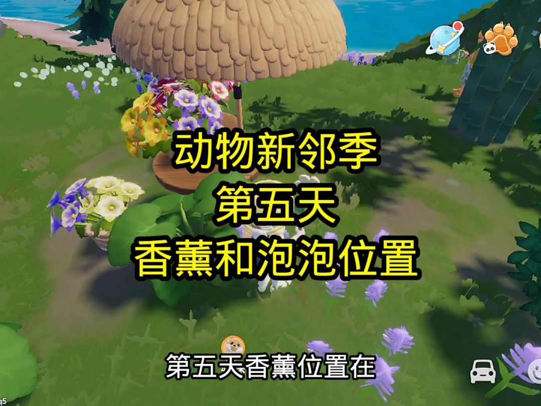 第五天香薰和泡泡位置截图