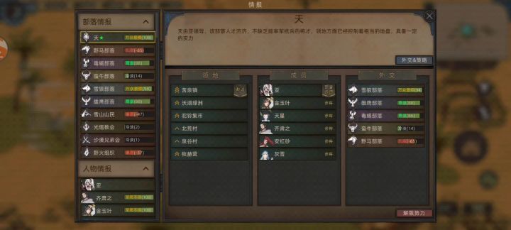 教大家一个怎么快速增加技能点和顺带增加部落关系的方法截图