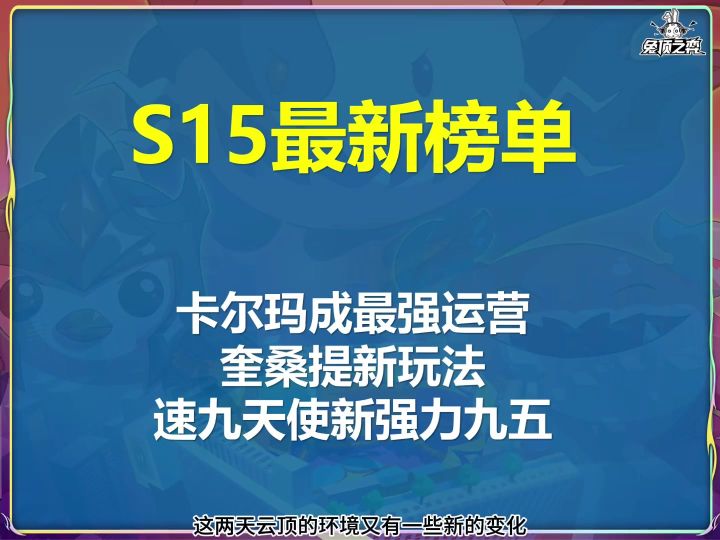 S15最新榜单截图