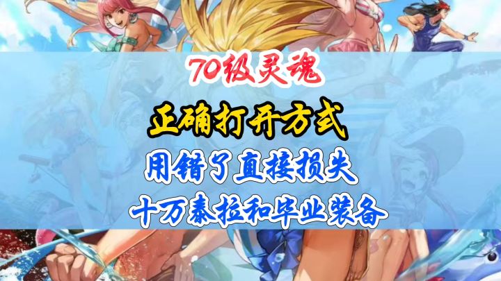 70级灵魂正确用法用错了错失毕业和十万泰拉截图