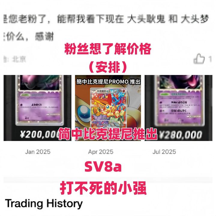 简中比克P卡推出 粉丝查价回复8/25截图