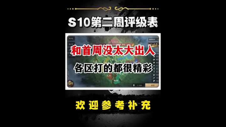 S10第二周团级评级出炉!截图