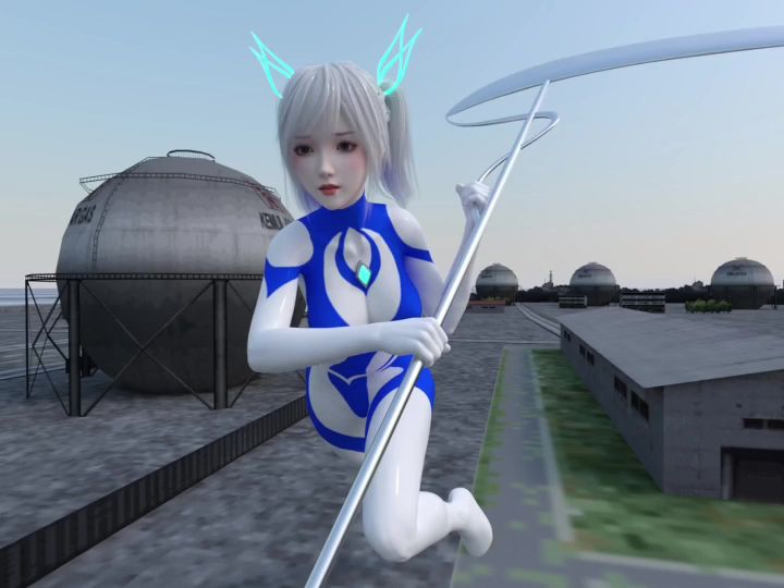 蓝色双马尾女奥特曼面对可以召唤骷髅怪兽的怪兽？截图