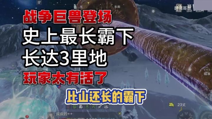 【宠物捏脸】山海史上最长霸下,长达3里地,比山还长的霸下截图