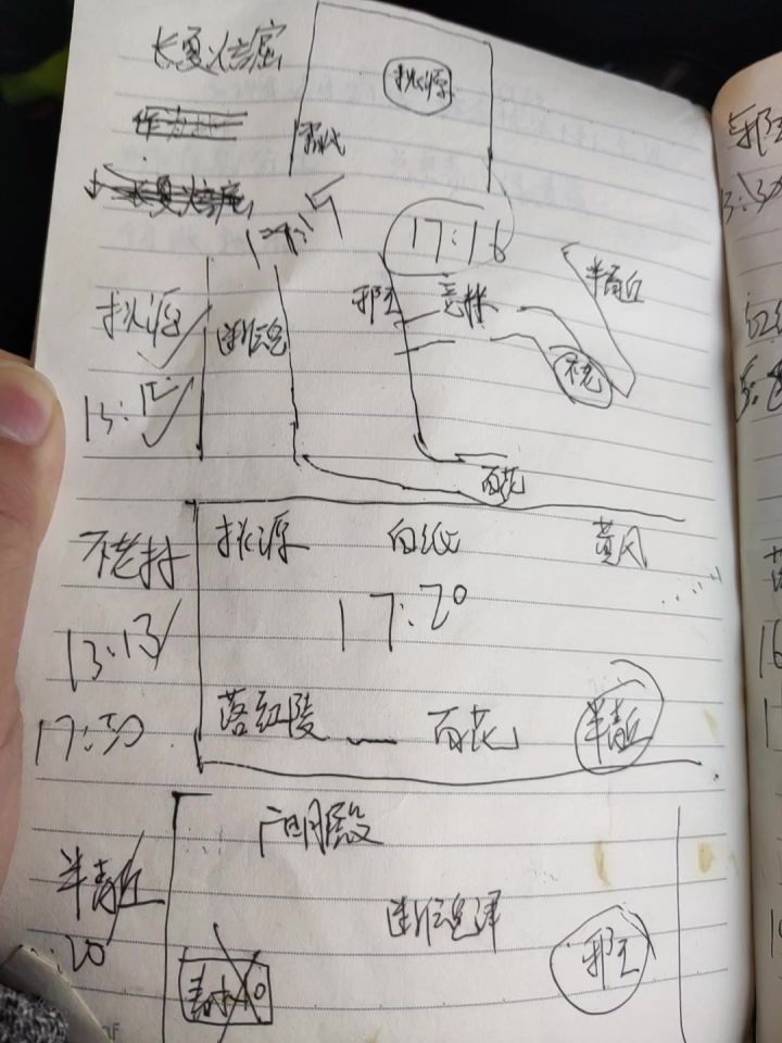 无意间翻到了第一次打陨仙林的手绘地图截图