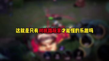 这就是只有对抗路玩家才能懂得乐趣吗