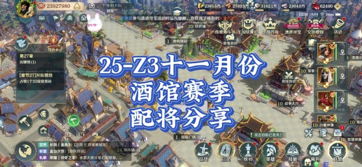 2025年,十一月份酒馆赛季。中期配将思路。截图