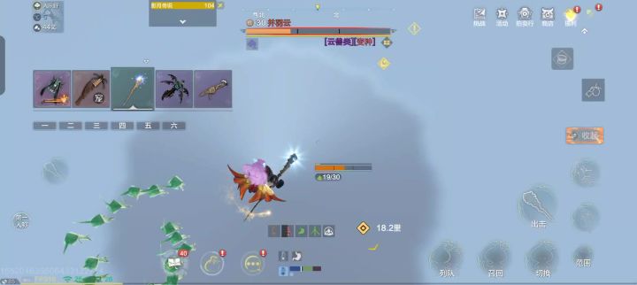 玩家角色挨打很久，靖人一直不打怪截图